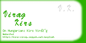 virag kirs business card